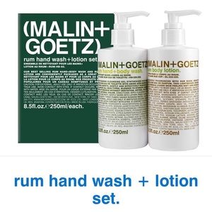 MALIN + GOETZ Rum Hand Wash & Lotion Set - NEW!